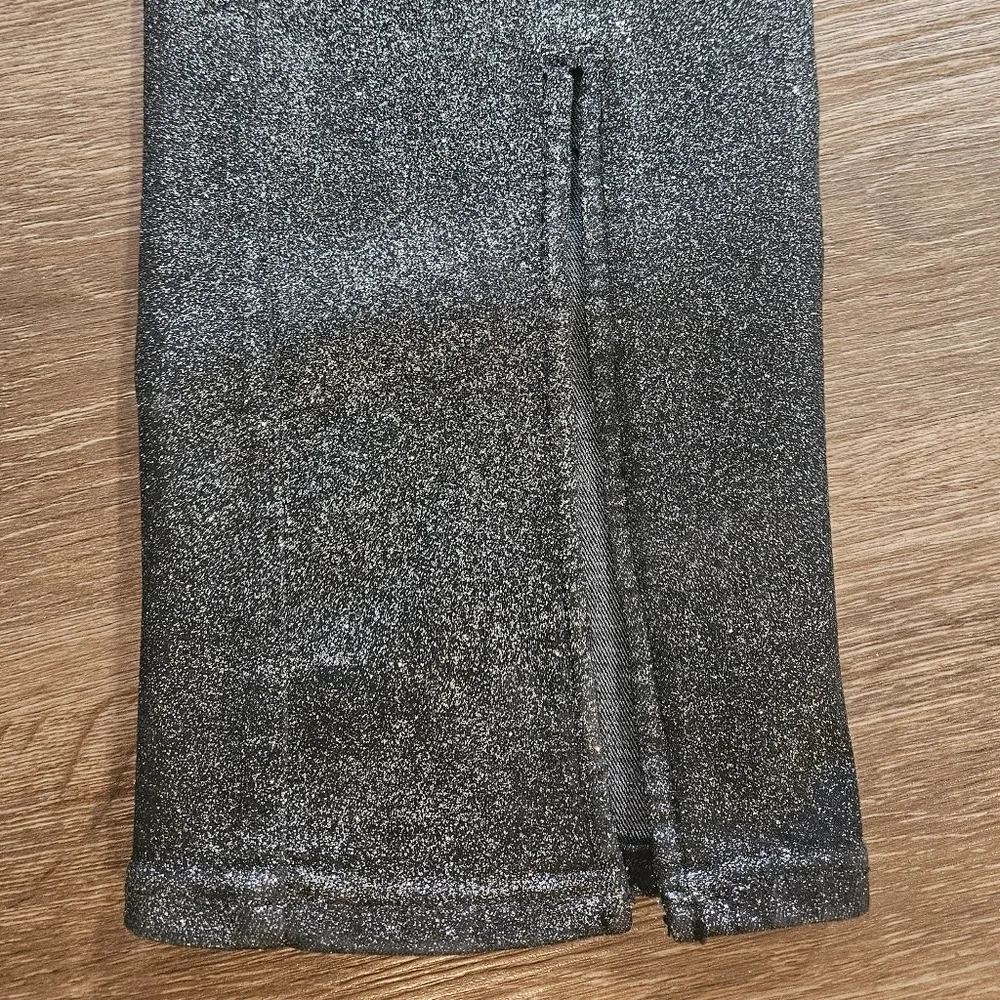 Pistola Colleen High Rise Stargaze Black Glitter Slit Bootcut Jeans 29 NWT